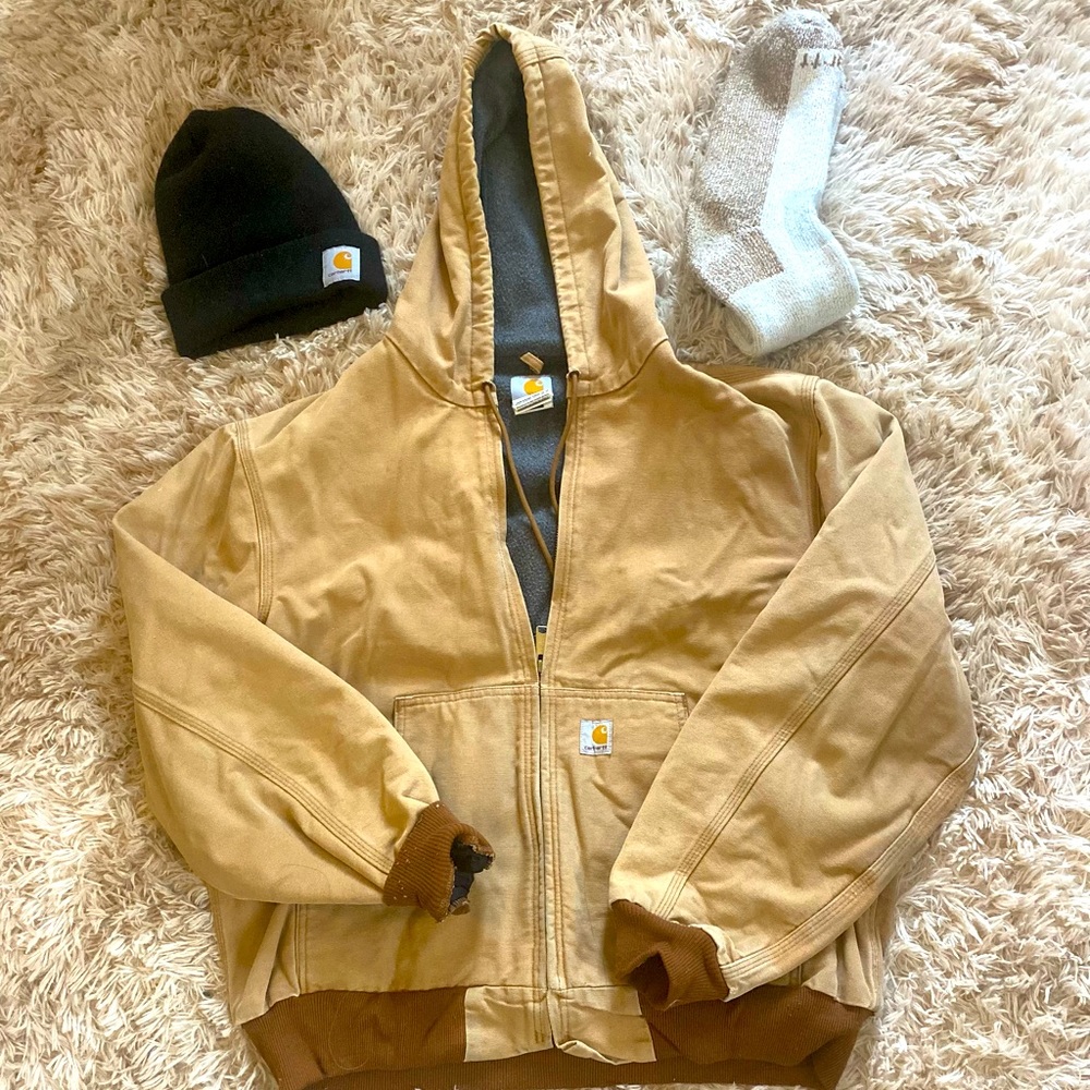 Carhartt Canvas Brown Hooded Jacket